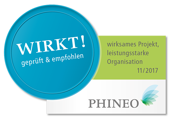 Phineo wirkt! Geprüft & empfohlen 11/2017: wirksames projekt, leistungsstarke Organisation